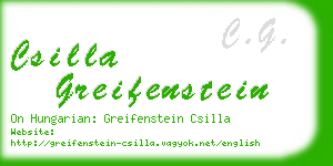 csilla greifenstein business card